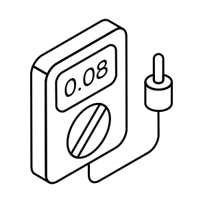 Voltmeter, Ammeter, Voltage Meter, Multimeter, Electric Meter icon