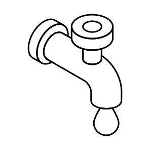 Water Tap, Faucet, Spigot, Plumbing, Turn On Water icon