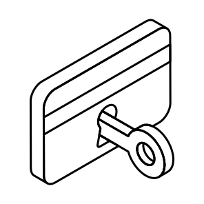 Secure Atm Card, Secure Credit Card, Locked Atm Cards, Secure Payment, Commerce icon