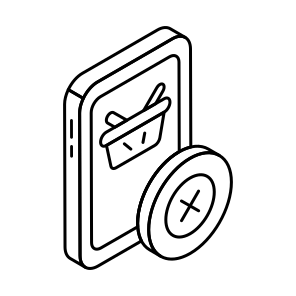 No Mobile Shopping, Eshopping, Ecommerce, Online Shopping, Buy Online icon