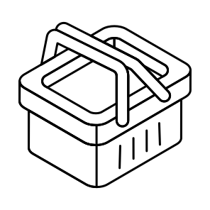 Shopping Basket, Shopping Bucket, Grocery Basket, Commerce, Bucket icon
