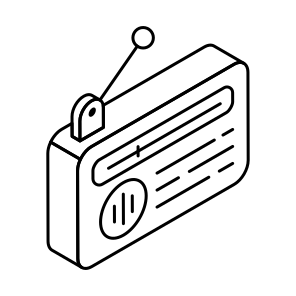 Radio, Audio Device, Broadcast Media, Wireless Telegraphy, Vintage Stereo icon