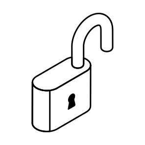 Padlock, Unbolt, Unlatch, Security, Protection icon