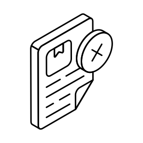 Order Cancel, Parcel Cancel, Package Cancel, Order Denied, Orders Deleted icon