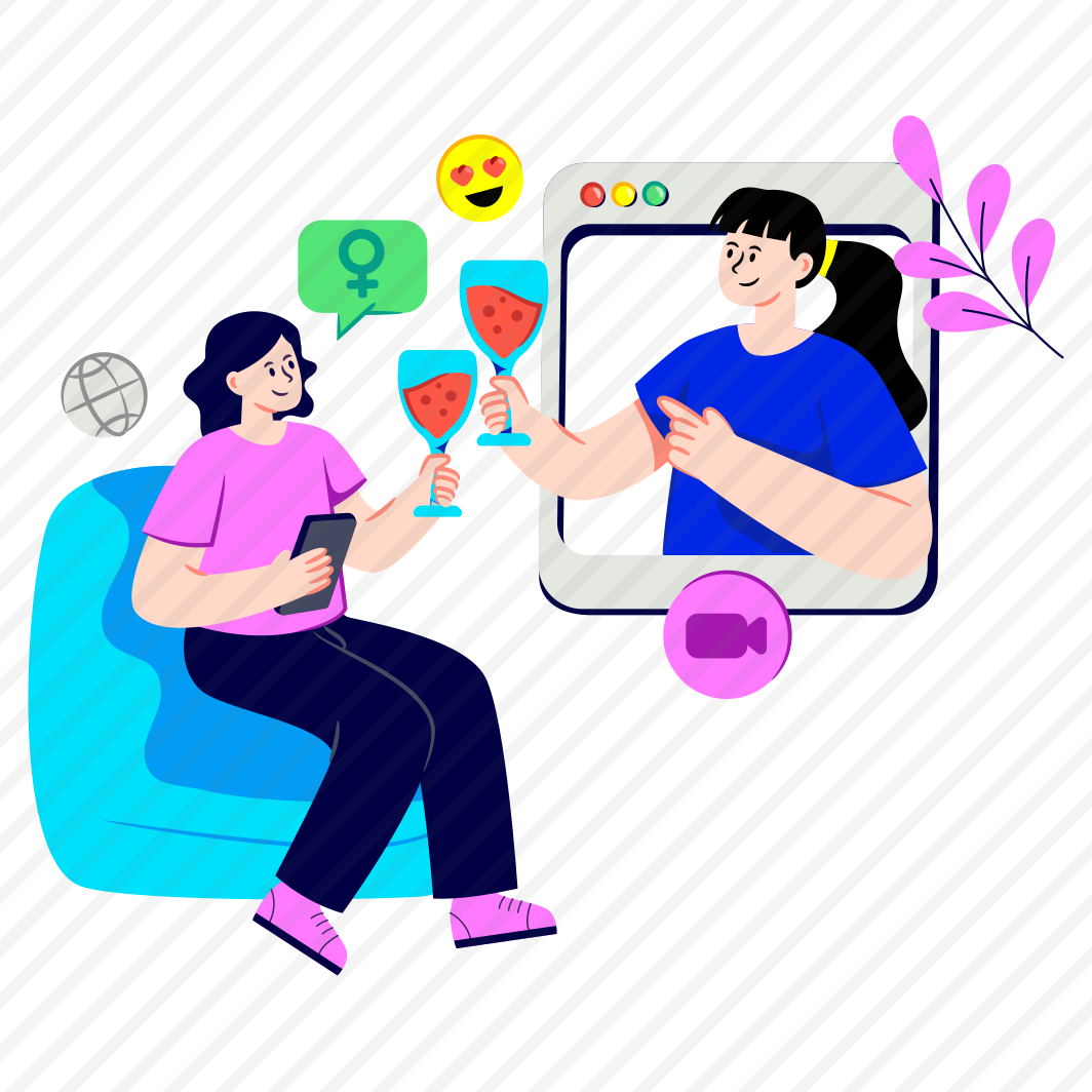 Facechat, Video Chat, Video Communication, Video Conversation, Women's Day Virtual Celebration preview