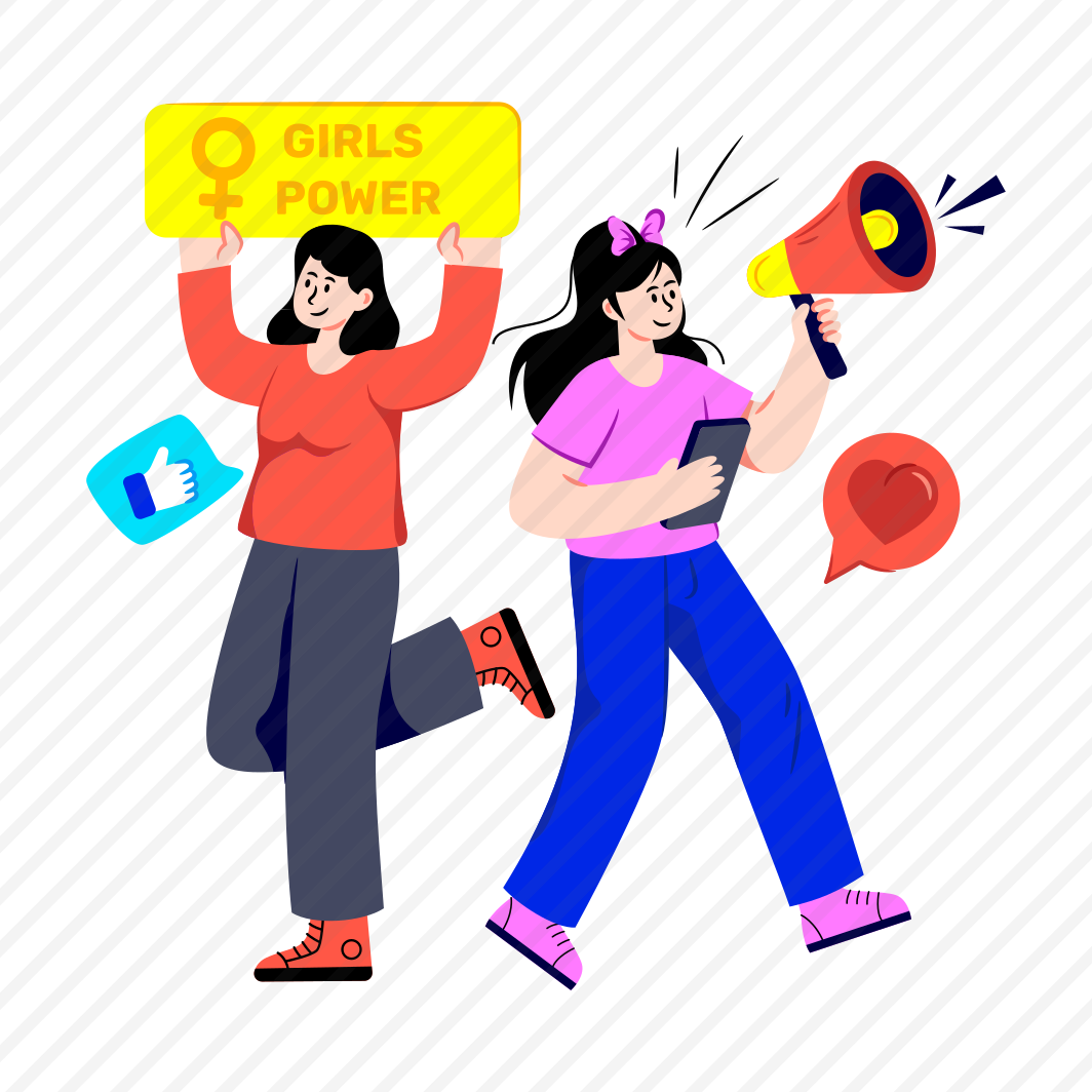 Girls Power, Female Power, Feminism Campaign, Women Strength, Women Empowerment preview