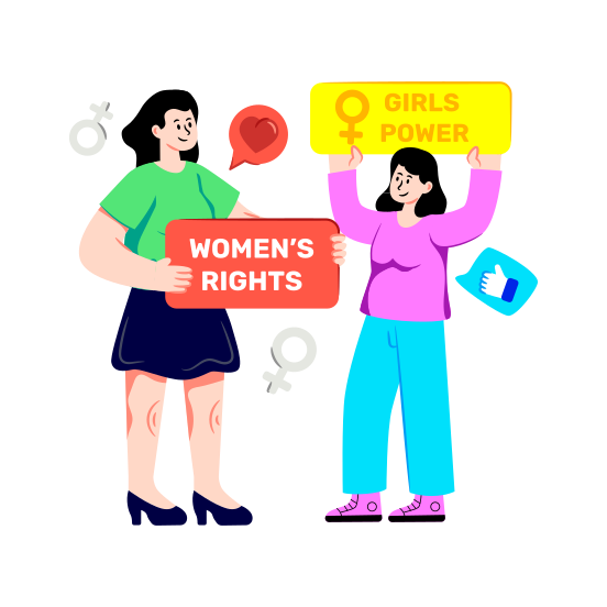 Girls Power, Female Power, Women Rights, Women Strength, Women Empowerment illustration