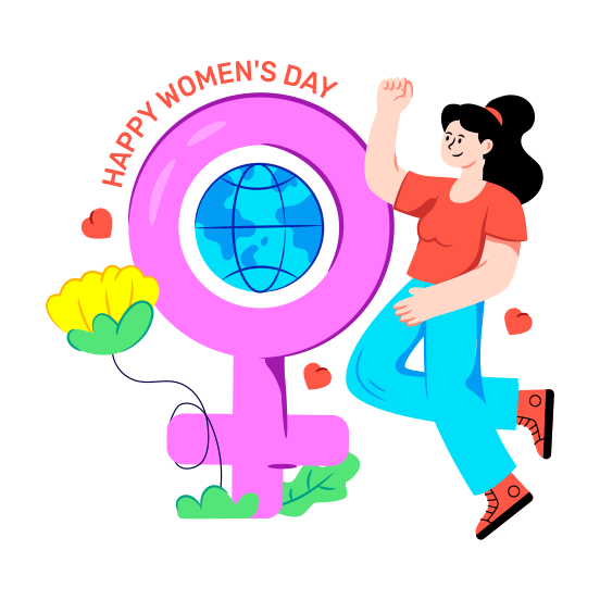 Happy Women's Day, Women's Day Celebration, Women's Day Event, Female Gender Sign, Feminist Day, illustration