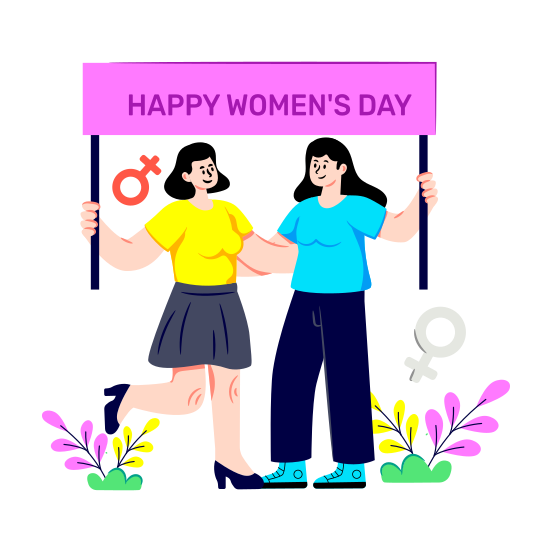 Happy Women's Day, Women's Day Celebration, Women's Day Event, Women's Day Banner, Feminist Day, illustration