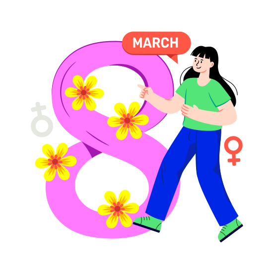 International Women's Day, Women's Day Celebration, Women's Day Event, Th March, Feminist Day, illustration