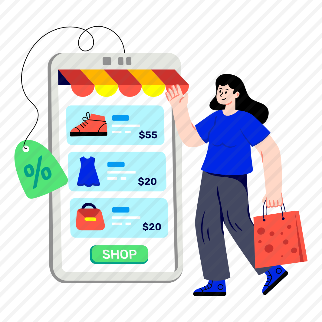Mobile Shop, Select Products Online, Thinking For Shopping, Ecommerce, Online Shopping preview