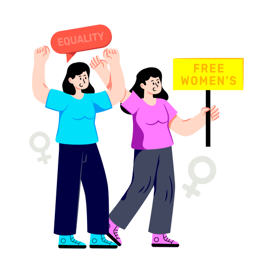 Women Rights, Equal Rights, Gender Equality, Feminism, Women Empowerment, illustration