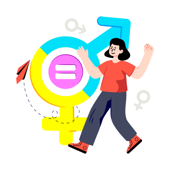 Women Rights, Equal Rights, Gender Equality, Feminism, Women Empowerment,,icons illustration
