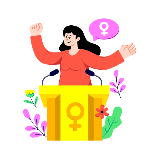 Women's Day Speech, Women's Day Conference, Women's Day Lecture, Feminism Day Speech, Oration, illustration