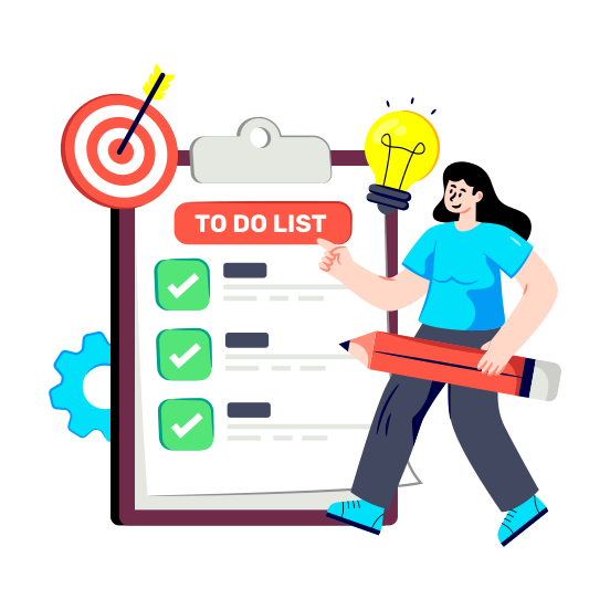 Checklist, Shopping List, Target List, Todo List, Agenda, illustration