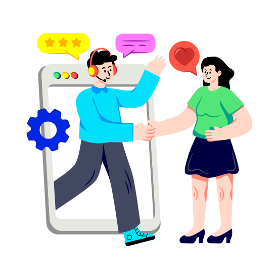 Customer Service Representative, Helpline, Hotline, Customer Service, Customer Support illustration