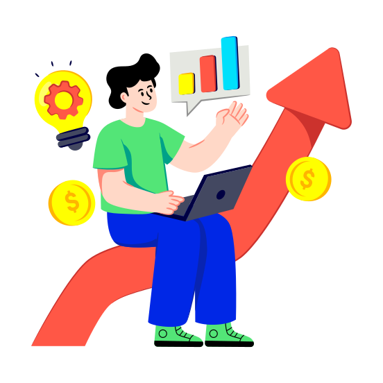 Financial Analyst, Growth Presentation, Data Analytics, Infographic, Statistics, illustration