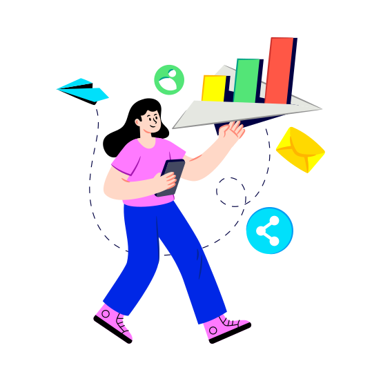 Send Business Data, Business Presentation, Data Analytics, Infographic, Statistics, illustration