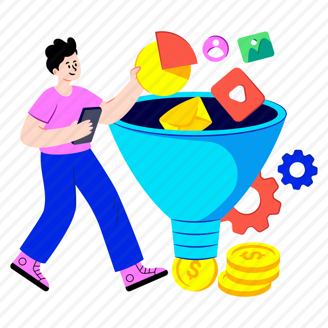 Social Media Earning, Data Funnel, Data Extraction, Data Pouring, Data Conversion preview