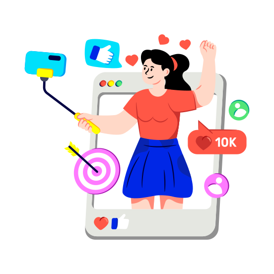 Taking Selfie, Taking Picture, Social Media User, Social Media Influencer, Taking Photo, illustration