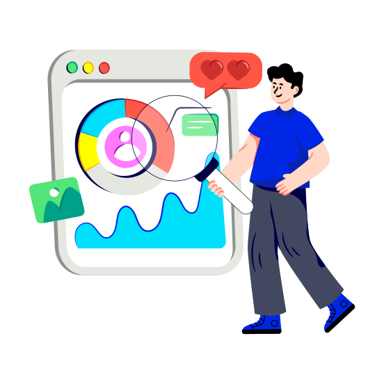 User Data Analysis, Infographic, Statistics, Web Data, Website Data, illustration