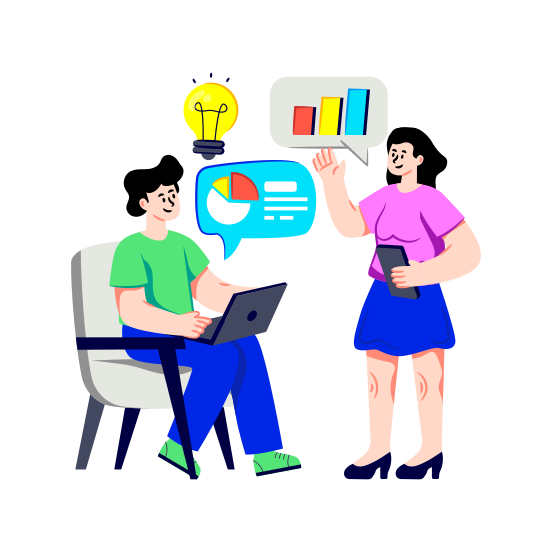 Business Discussion, Business Communication, Business Chatting, Business Negotiation, Business Conversation, illustration