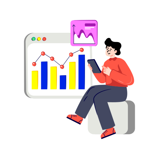 Data Analytics, Online Infographic, Web Statistics, Business Chart, Online Graph,icons illustration