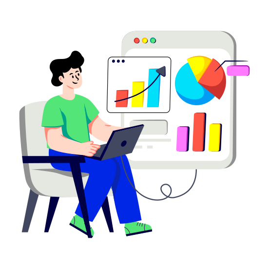 Data Analytics, Online Infographic, Web Statistics, Business Chart, Online Presentation illustration