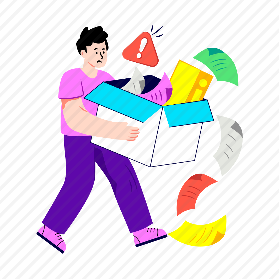 Data Error, Data Problem, Data Warning, Data Alert, Document Box, preview