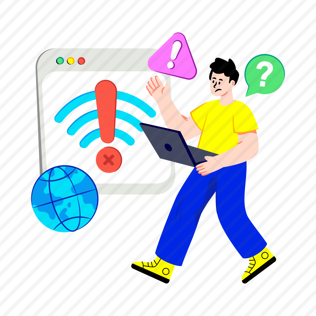 No Wifi, No Internet, No Network, No Connection, Network Error, preview