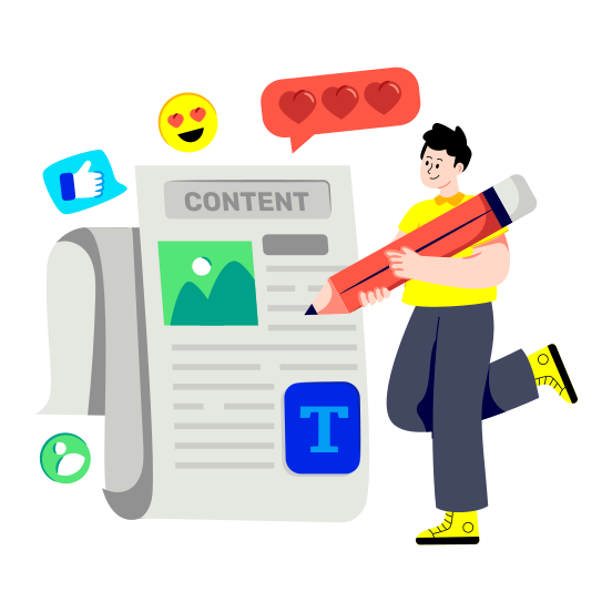 Content Writing, Article Writing, Writing, Copywriting,  Blog Writing illustration