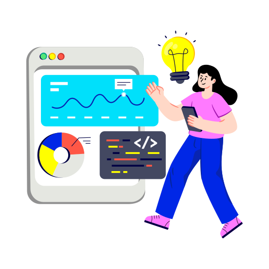 Creative Chart, Online Data, Creative Analytics, Infographic, Web Statistics illustration