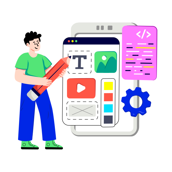 Mobile Web App, Mobile Application, App Development, App Management, Application Configuration, illustration