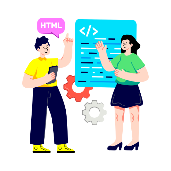 Programming Discussion, Programming Communication, Development Discussion, Coding Discussion, Coding Negotiation illustration