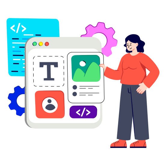 Web Coding, Web Programming, Frontend Developer, Html Coding, Web Technology illustration