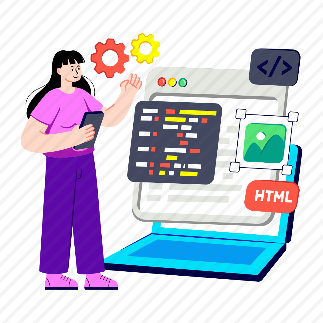 Web Coding, Web Programming, Web Development, Html Coding, Web Technology,vector preview