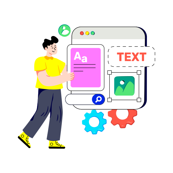 Web Design Setting, Web Design Configuration, Web Design Development, Web Design Management, Website Design Elements illustration