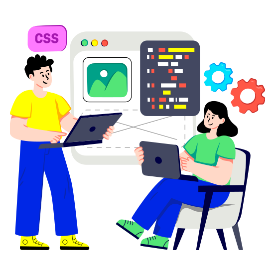 Web Development Team, Development Colleagues, Teamwork, Team Collaboration, Programming Team illustration