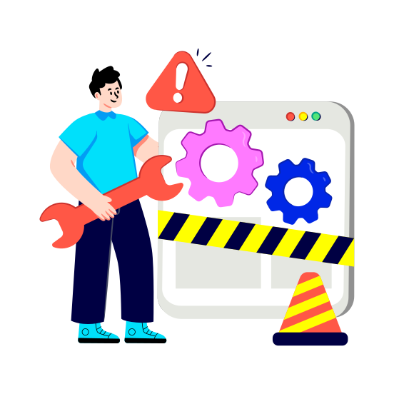 Website Development, Website Maintenance, Website Repair, Web Repair, Web Setting illustration