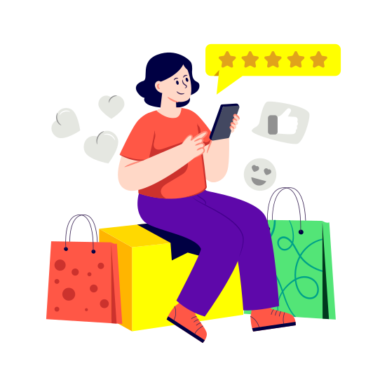 Customer Ratings, Customer Reviews, Shopping Feedback, Customer Response, Online Feedback illustration