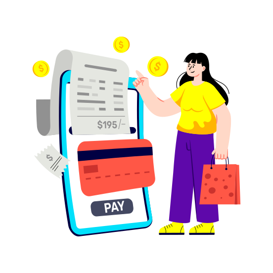 Mobile Card Payment, Online Payment, Digital Payment, Ecommerce, Secure Payment illustration