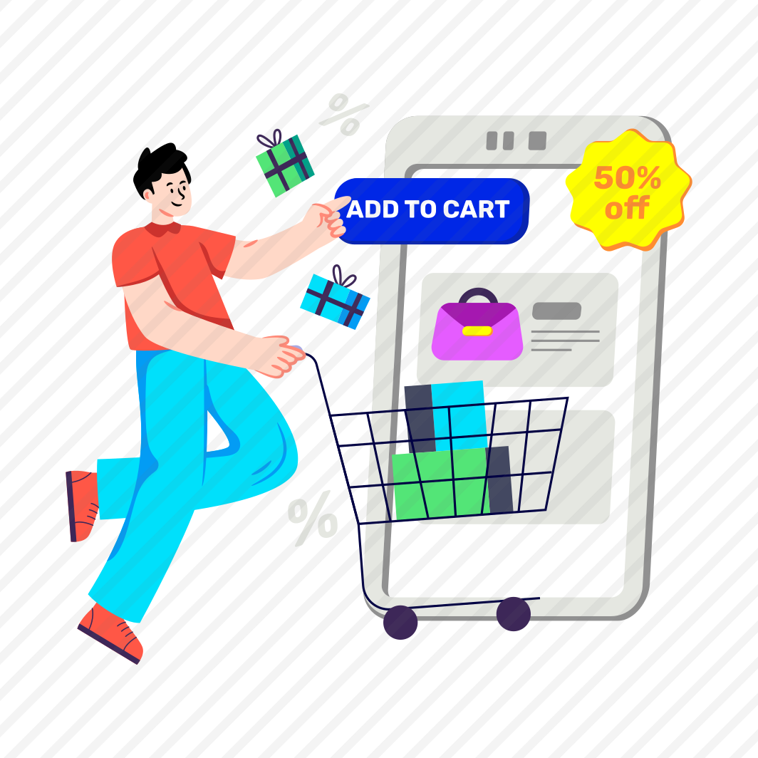 Mobile Shopping, Eshopping, Ecommerce, Online Shopping, Add To Cart preview