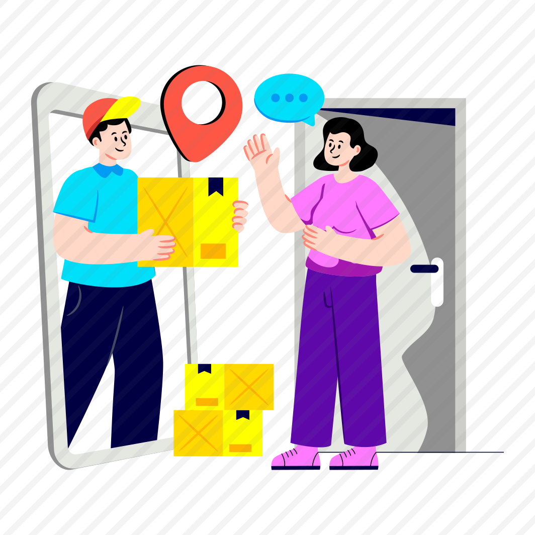 Parcel Delivery, Parcel Tracking, Giving Parcel, Logistic Delivery, Courier Boy preview