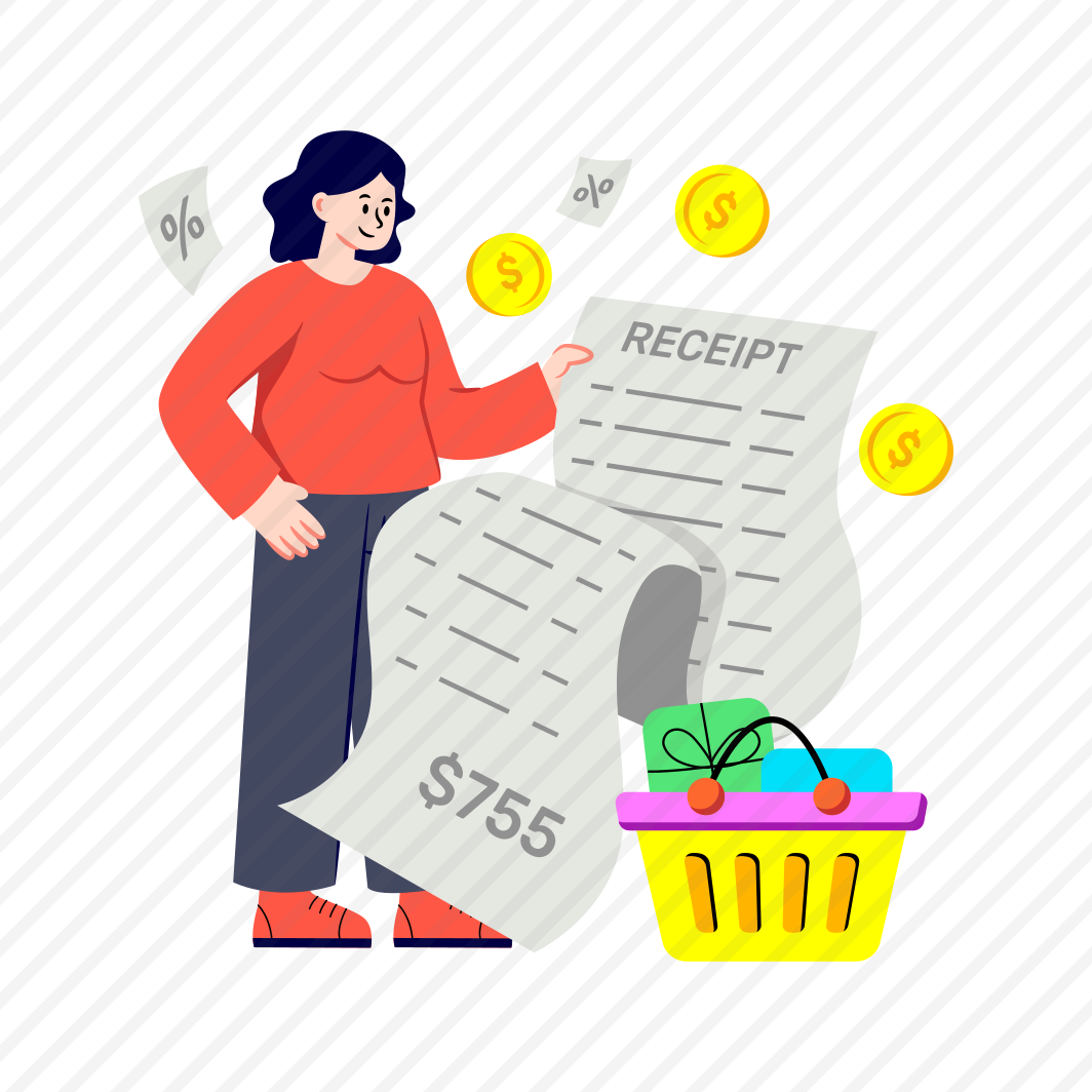 Shopping Bill, Shopping Invoice, Shopping Receipt, Payment Slip, Commerce preview