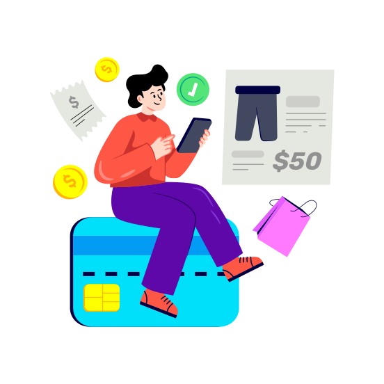 Shopping Payment, Card Payment, Digital Payment, Buy Product, Commerce illustration