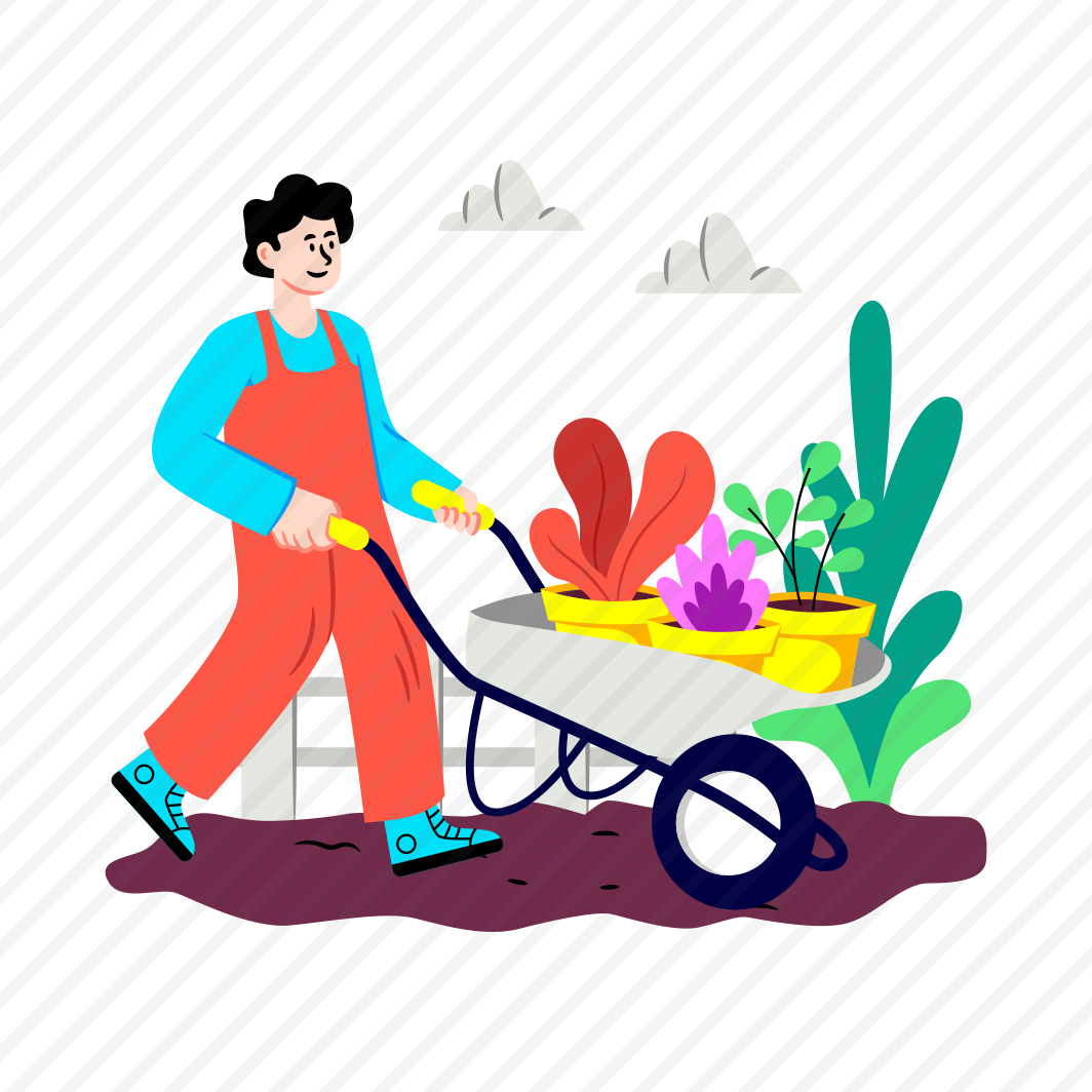 Carrying Flowers, Carrying Plants, Farmer, Gardener, Agriculture preview