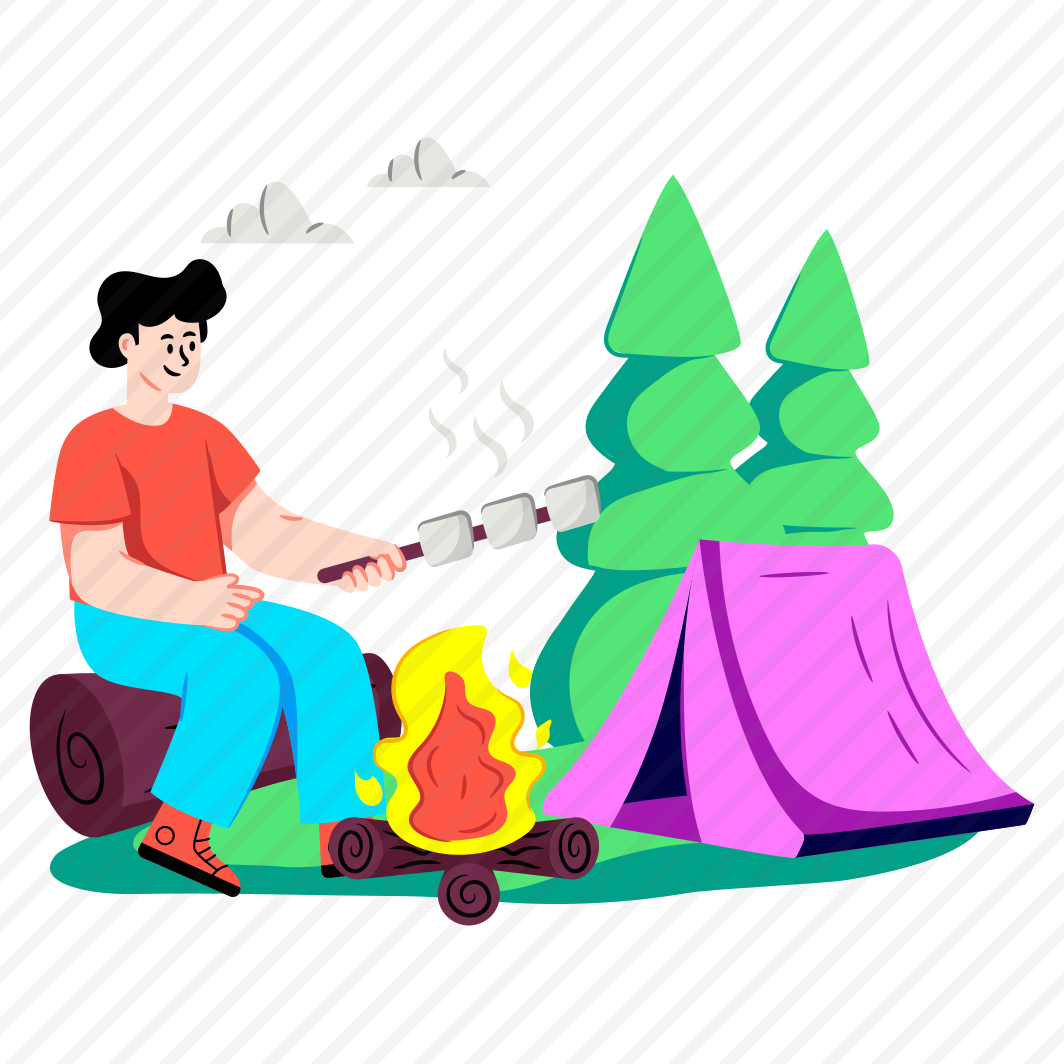 Roasting Marshmallows, Outdoor Cooking, Camping, Bonfire, Fried Marshmallows preview