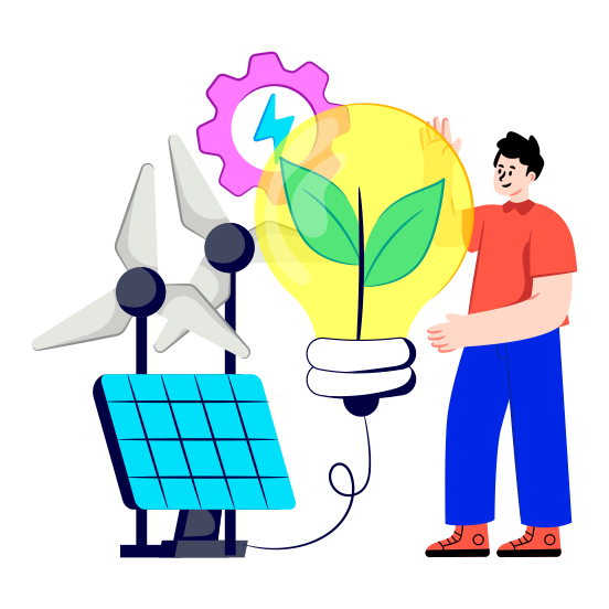 Sustainable Energy, Solar Light, Renewable Energy, Solar Lamp, Photovoltaic Cell illustration
