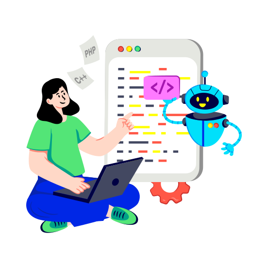 Ai Coding, Ai Programming, Software Development, Artificial Intelligence, Ai Technology illustration