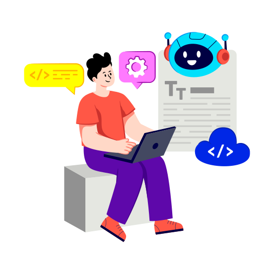 Ai Coding, Ai Programming, Software Development, Artificial Intelligence, Ai Technology,icons illustration